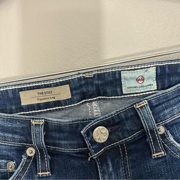 AG Adriano Goldschmied The Stilt Cigarette Leg Skinny Jeans 10 Years Rio Size 25 - Picture 8 of 14